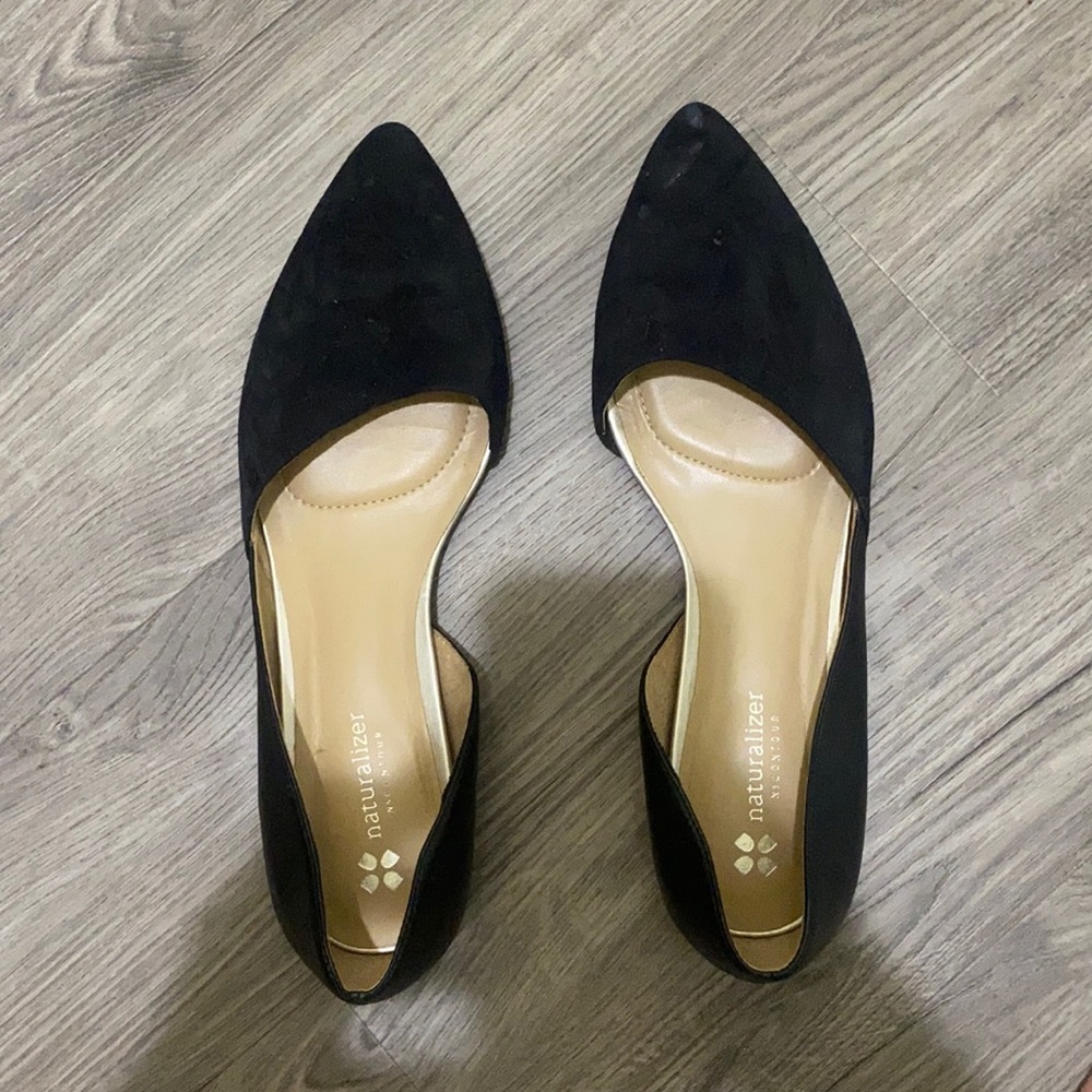 Naturalizer black flats, sz 12
